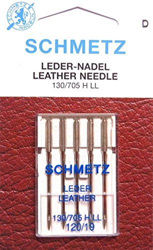 Schmetz 5 Leder Universal 130/705H-LL Flachkolben Nähmaschine Nadeln Stärke 120 von Schmetz
