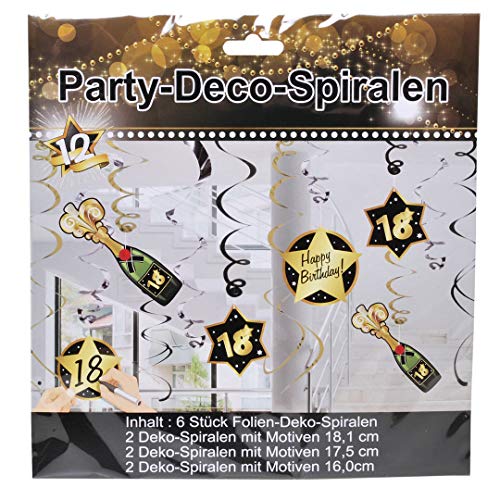 Udo Schmidt 13029 - Party-Spiralen - 12-tlg. - Zahl: 18 von Schmidt Spiele