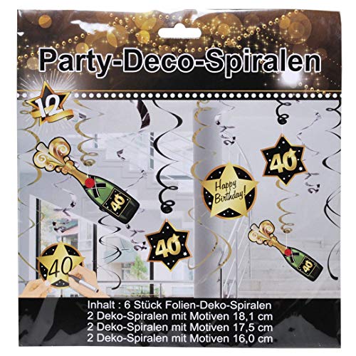 Udo Schmidt 13032 - Party-Spiralen - 12-tlg. - Zahl: 40 von Schmidt Spiele
