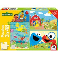 Schmidt Sesamstrasse Tierisch stark Puzzle, 3 x 48 Teile Schmidt Sesamstrasse Tierisch stark Puzzle, 3 x 48 Teile von Schmidt