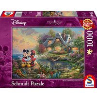 Schmidt Disney Thomas Kinkade Sweethearts Mickey & Minnie Puzzle, 1000 Teile von Schmidt