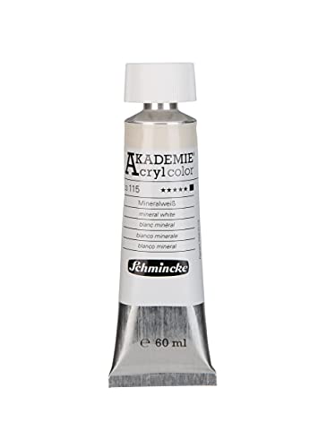 Schmincke - AKADEMIE Acryl color, Mineralweiß in 60 ml-Tube, 23115011, feine Künstler-Acrylfarbe, brillant, hoch lichtecht und kadmiumfrei, für Acrylmalerei, Mixed Media Schmincke - AKADEMIE Acryl color, Mineralweiß in 60 ml-Tube, 23115011, feine Künstler-Acrylfarbe, brillant, hoch lichtecht und kadmiumfrei, für Acrylmalerei, Mixed Media von Schmincke