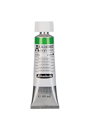 Schmincke - AKADEMIE Acryl color, Permanentgrün in 60 ml-Tube, 23554011, feine Künstler-Acrylfarbe, brillant, hoch lichtecht und kadmiumfrei, für Acrylmalerei, Mixed Media Schmincke - AKADEMIE Acryl color, Permanentgrün in 60 ml-Tube, 23554011, feine Künstler-Acrylfarbe, brillant, hoch lichtecht und kadmiumfrei, für Acrylmalerei, Mixed Media von Schmincke