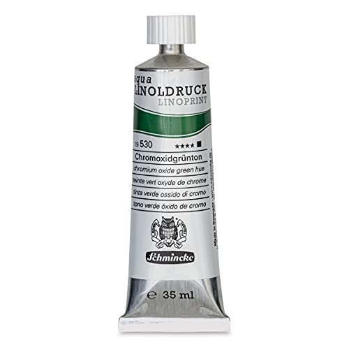 Schmincke Aqua Linoprint Tinte, Chromoxid, grüner Farbton, 35 ml von Schmincke