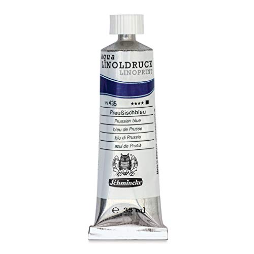 Schmincke – aqua-LINOLDRUCK - feinste Linoldruck-Farben, Preußischblau - 35 ml von Schmincke