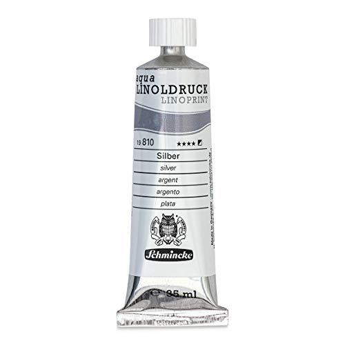 Schmincke – aqua-LINOLDRUCK - feinste Linoldruck-Farben, Silber - 35 ml von Schmincke