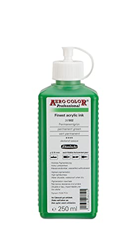 Schmincke - AERO COLOR® Professional, Permanentgrün, 250 ml, 28 502 027, feinst-flüssige, farbstarke Acrylfarbe für Acrylmalerei, Airbrush, Mixed Media Schmincke - AERO COLOR® Professional, Permanentgrün, 250 ml, 28 502 027, feinst-flüssige, farbstarke Acrylfarbe für Acrylmalerei, Airbrush, Mixed Media von Schmincke