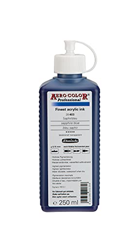 Schmincke - AERO COLOR® Professional, Saphirblau, 250 ml, 28 403 027, feinst-flüssige, farbstarke Acrylfarbe für Acrylmalerei, Airbrush, Mixed Media Schmincke - AERO COLOR® Professional, Saphirblau, 250 ml, 28 403 027, feinst-flüssige, farbstarke Acrylfarbe für Acrylmalerei, Airbrush, Mixed Media von Schmincke