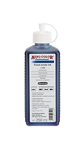 Schmincke - AERO COLOR® Professional, Ultramarin, 250 ml, 28 402 027, feinst-flüssige, farbstarke Acrylfarbe für Acrylmalerei, Airbrush, Mixed Media Schmincke - AERO COLOR® Professional, Ultramarin, 250 ml, 28 402 027, feinst-flüssige, farbstarke Acrylfarbe für Acrylmalerei, Airbrush, Mixed Media von Schmincke