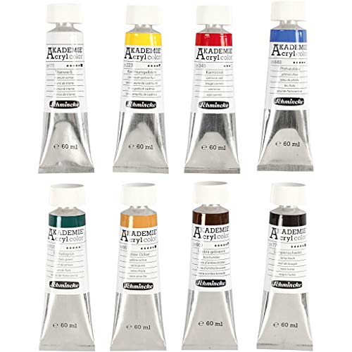 Schmincke AKADEMIE® Acrylfarbe, 8x60ml von Schmincke