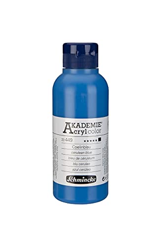 Schmincke - AKADEMIE Acryl color, Coelinblau 250 ml, 23449027, feine Künstler-Acrylfarbe, brillant, hoch lichtecht und kadmiumfrei, für Acrylmalerei, Mixed Media von Schmincke