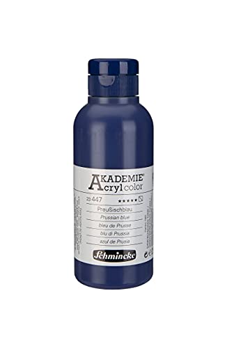 Schmincke - AKADEMIE Acryl color, Preußischblau 250 ml, 23447027, feine Künstler-Acrylfarbe, brillant, hoch lichtecht und kadmiumfrei, für Acrylmalerei, Mixed Media von Schmincke