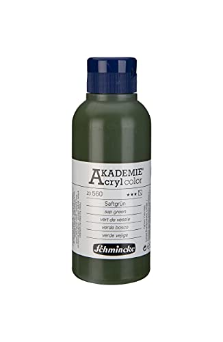 Schmincke - AKADEMIE Acryl color, Saftgrün 250 ml, 23560027, feine Künstler-Acrylfarbe, brillant, hoch lichtecht und kadmiumfrei, für Acrylmalerei, Mixed Media von Schmincke