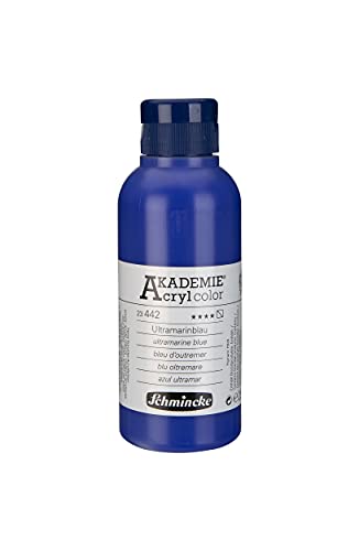 Schmincke - AKADEMIE Acryl color, Ultramarinblau 250 ml, 23442027, feine Künstler-Acrylfarbe, brillant, hoch lichtecht und kadmiumfrei, für Acrylmalerei, Mixed Media von Schmincke