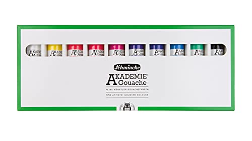 Schmincke - AKADEMIE Gouache, 10 x 60 ml-Tuben, 72 210 097, 10 Tuben feine Gouache im Kartonset, deckende, matte und farbstarke Farbtöne, hohe Lichtechtheit Schmincke - AKADEMIE Gouache, 10 x 60 ml-Tuben, 72 210 097, 10 Tuben feine Gouache im Kartonset, deckende, matte und farbstarke Farbtöne, hohe Lichtechtheit von Schmincke