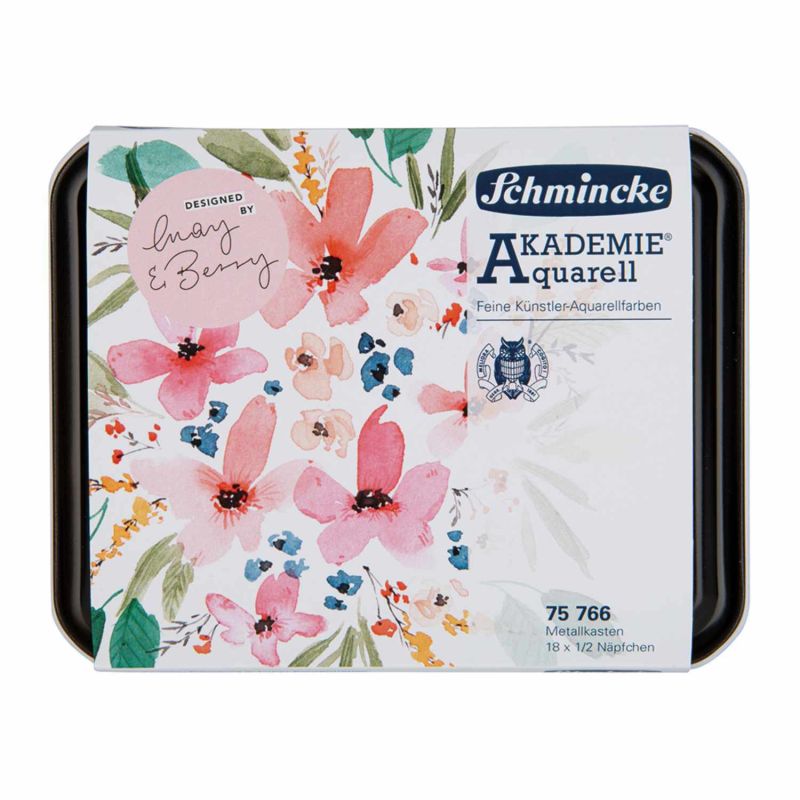 Schmincke Akademie Aquarellkasten 18x Halbe Näpfe von May&Berry