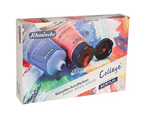 Schmincke - College Acrylic, Acrylfarbenset mit 5 x 75 ml Tuben, 83 702 097, Acrylfarben in Studienqualität, Grundsortiment, seidenmatt und lichtecht Schmincke - College Acrylic, Acrylfarbenset mit 5 x 75 ml Tuben, 83 702 097, Acrylfarben in Studienqualität, Grundsortiment, seidenmatt und lichtecht von Schmincke