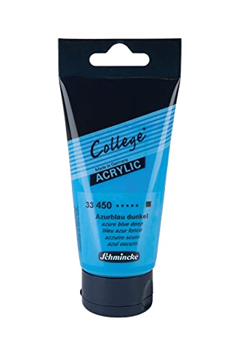 Schmincke - College Acrylic, Azurblau dunkel in 75 ml-Tube, 33450013, Acrylfarbe mit Künstler-Pigmenten in hoher Konzentration, deckend und lasierend, lichtecht, seidenmatt Schmincke - College Acrylic, Azurblau dunkel in 75 ml-Tube, 33450013, Acrylfarbe mit Künstler-Pigmenten in hoher Konzentration, deckend und lasierend, lichtecht, seidenmatt von Schmincke