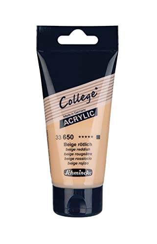 Schmincke - College Acrylic, Beige rötlich in 75 ml-Tube, 33650013, Acrylfarbe mit Künstler-Pigmenten in hoher Konzentration, deckend und lasierend, lichtecht, seidenmatt Schmincke - College Acrylic, Beige rötlich in 75 ml-Tube, 33650013, Acrylfarbe mit Künstler-Pigmenten in hoher Konzentration, deckend und lasierend, lichtecht, seidenmatt von Schmincke