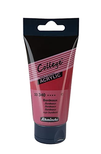 Schmincke - College Acrylic, Bordeaux in 75 ml-Tube, 33340013, Acrylfarbe mit Künstler-Pigmenten in hoher Konzentration, deckend und lasierend, lichtecht, seidenmatt Schmincke - College Acrylic, Bordeaux in 75 ml-Tube, 33340013, Acrylfarbe mit Künstler-Pigmenten in hoher Konzentration, deckend und lasierend, lichtecht, seidenmatt von Schmincke