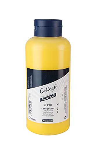Schmincke - College Acrylic, College Gelb 750 ml, 33220030, Acrylfarbe mit Künstler-Pigmenten in hoher Konzentration, deckend und lasierend, lichtecht, seidenmatt Schmincke - College Acrylic, College Gelb 750 ml, 33220030, Acrylfarbe mit Künstler-Pigmenten in hoher Konzentration, deckend und lasierend, lichtecht, seidenmatt von Schmincke