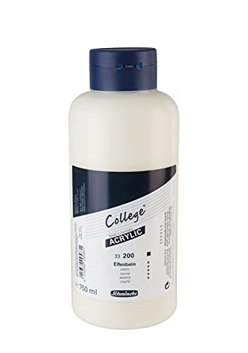 Schmincke - College Acrylic, Elfenbein 750 ml, 33820030, Acrylfarbe mit Künstler-Pigmenten in hoher Konzentration, deckend und lasierend, lichtecht, seidenmatt Schmincke - College Acrylic, Elfenbein 750 ml, 33820030, Acrylfarbe mit Künstler-Pigmenten in hoher Konzentration, deckend und lasierend, lichtecht, seidenmatt von Schmincke