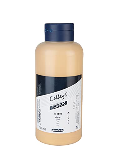 Schmincke - College Acrylic, Gold 750 ml, 33810030, Acrylfarbe mit Künstler-Pigmenten in hoher Konzentration, deckend und lasierend, lichtecht, seidenmatt Schmincke - College Acrylic, Gold 750 ml, 33810030, Acrylfarbe mit Künstler-Pigmenten in hoher Konzentration, deckend und lasierend, lichtecht, seidenmatt von Schmincke