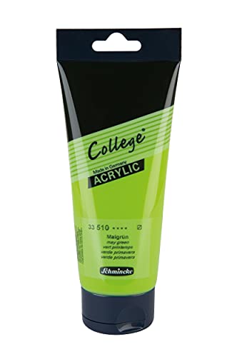 Schmincke - College Acrylic, Maigrün in 200 ml-Tube, 33510014, Acrylfarbe mit Künstler-Pigmenten in hoher Konzentration, deckend und lasierend, lichtecht, seidenmatt von Schmincke