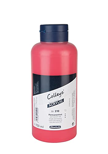 Schmincke - College Acrylic, Permanentrot 750 ml, 33310030, Acrylfarbe mit Künstler-Pigmenten in hoher Konzentration, deckend und lasierend, lichtecht, seidenmatt Schmincke - College Acrylic, Permanentrot 750 ml, 33310030, Acrylfarbe mit Künstler-Pigmenten in hoher Konzentration, deckend und lasierend, lichtecht, seidenmatt von Schmincke