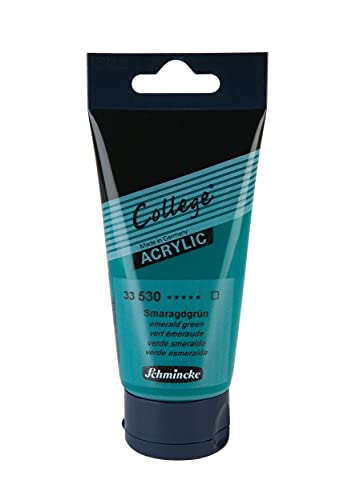 Schmincke - College Acrylic, Smaragdgrün in 75 ml-Tube, 33530013, Acrylfarbe mit Künstler-Pigmenten in hoher Konzentration, deckend und lasierend, lichtecht, seidenmatt Schmincke - College Acrylic, Smaragdgrün in 75 ml-Tube, 33530013, Acrylfarbe mit Künstler-Pigmenten in hoher Konzentration, deckend und lasierend, lichtecht, seidenmatt von Schmincke