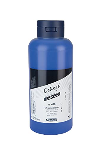 Schmincke - College Acrylic, Ultramarinblau 750 ml, 33410030, Acrylfarbe mit Künstler-Pigmenten in hoher Konzentration, deckend und lasierend, lichtecht, seidenmatt Schmincke - College Acrylic, Ultramarinblau 750 ml, 33410030, Acrylfarbe mit Künstler-Pigmenten in hoher Konzentration, deckend und lasierend, lichtecht, seidenmatt von Schmincke