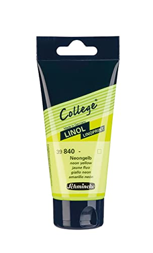 Schmincke - College Linol, Künstler-Linoldruck-Farben, Neongelb in 75 ml-Tube, 39840013, geruchsarme Linoldruckfarbe auf Wasserbasis, lichtecht, gleichmäßiger Druck Schmincke - College Linol, Künstler-Linoldruck-Farben, Neongelb in 75 ml-Tube, 39840013, geruchsarme Linoldruckfarbe auf Wasserbasis, lichtecht, gleichmäßiger Druck von Schmincke