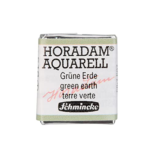 Schmincke – HORADAM® AQUARELL - feinste Künstler-Aquarellfarben, 516 Grüne Erde, 14 516 044, 1/2 Näpfchen von Schmincke