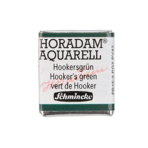 Schmincke – HORADAM® AQUARELL - feinste Künstler-Aquarellfarben, 521 Hookersgrün, 14 521 044, 1/2 Näpfchen von Schmincke