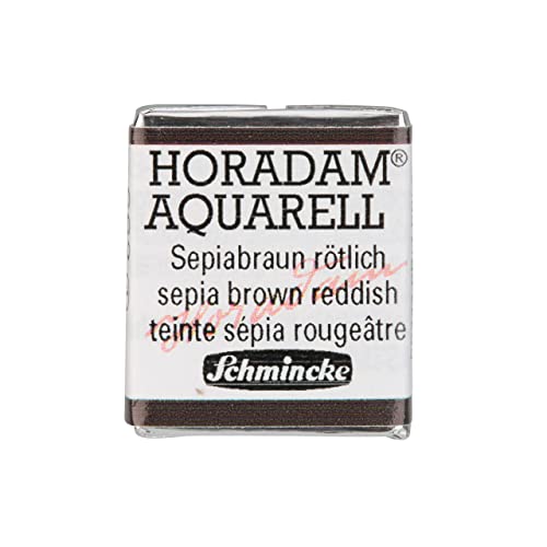 Schmincke – HORADAM® AQUARELL - feinste Künstler-Aquarellfarben, 662 Sepia rötlich, 14 662 044, 1/2 Näpfchen von Schmincke