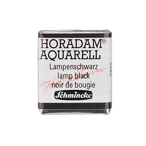 Schmincke – HORADAM® AQUARELL - feinste Künstler-Aquarellfarben, 781 Lampenschwarz, 14 781 044, 1/2 Näpfchen von Schmincke