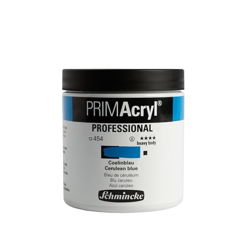 Schmincke - PRIMAcryl® Professional feinste brillante Acrylfarbe, Coelinblau, 237 ml Tiegel, 13 454 053, Premiumacrylfarbe, Acrylmalerei, Profi-Qualität von Schmincke