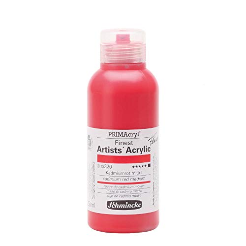 Schmincke – PRIMAcryl® - feinste Künstler-Acrylfarben, Kadmiumrot mittel - 250 ml von Schmincke