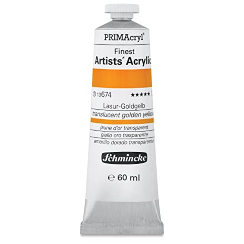 Schmincke – PRIMAcryl® - feinste Künstler-Acrylfarben, Lasur-Goldgelb - 60 ml von Schmincke
