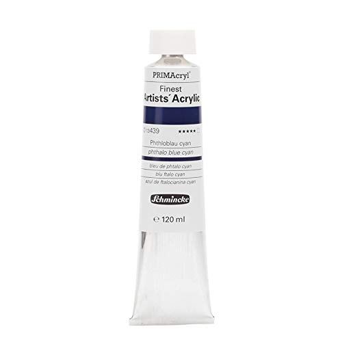 Schmincke – PRIMAcryl® - feinste Künstler-Acrylfarben, Phthaloblau cyan - 120 ml von Schmincke