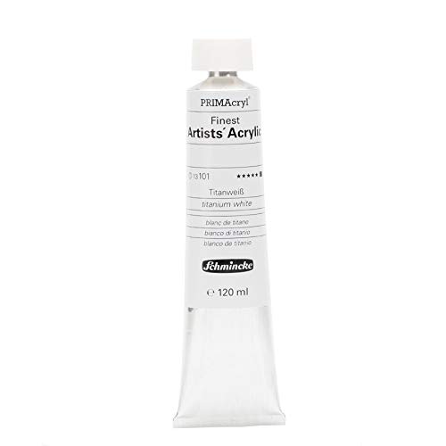 Schmincke – PRIMAcryl® - feinste Künstler-Acrylfarben, Titanweiß - 120 ml von Schmincke