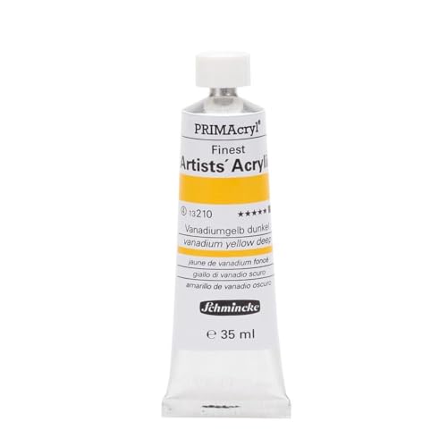 Schmincke – PRIMAcryl® - feinste Künstler-Acrylfarben, Vanadiumgelb dunkel - 35 ml von Schmincke
