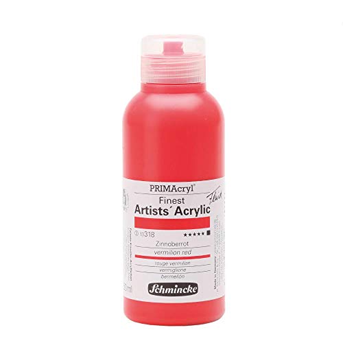 Schmincke – PRIMAcryl® - feinste Künstler-Acrylfarben, Zinnoberrot - 250 ml von Schmincke