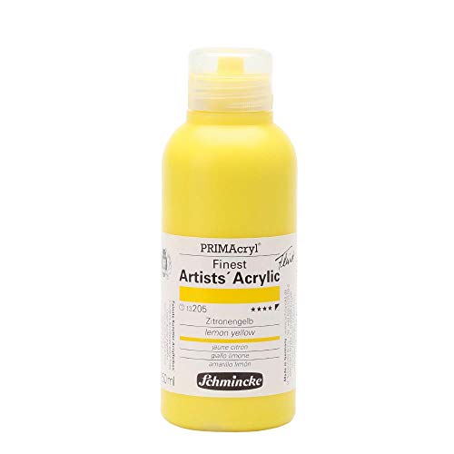 Schmincke – PRIMAcryl® - feinste Künstler-Acrylfarben, Zitronengelb - 250 ml von Schmincke