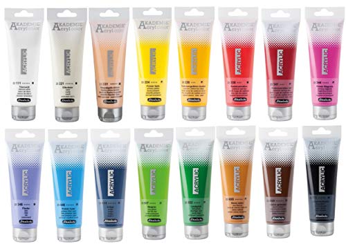 Schmincke feinste Akademie Acrylfarben Valuepack 16 Farben a 120 ml von Schmincke