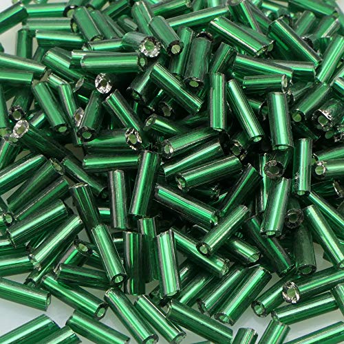 420 Rocailles-Stifte 7mm Röhrchen grün Glasperlen Silbereinzug Tubes 276 420 Rocailles-Stifte 7mm Röhrchen grün Glasperlen Silbereinzug Tubes 276 von Schmuck-Traumwelt