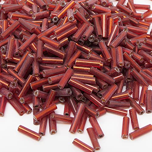 500 Rocailles-Stifte 7mm Röhrchen dunkelrot Perlen mit Silbereinzug Stiftperlen -269 500 Rocailles-Stifte 7mm Röhrchen dunkelrot Perlen mit Silbereinzug Stiftperlen -269 von Schmuck-Traumwelt