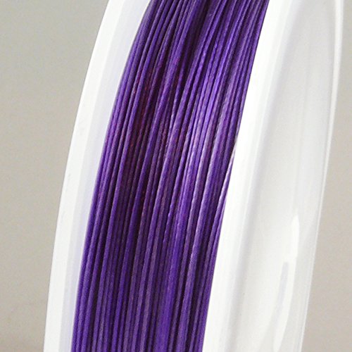55m Schmuckdraht Basteldraht Ø 0,45mm violett nylonummantelt Draht -1720 von Schmuck-Traumwelt