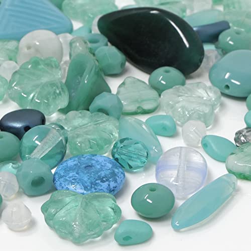 Bastelset 60 St. Glasperlen türkis Mix 4-20mm Glas Beads Perlenmischung Perlenmix Bastelset 60 St. Glasperlen türkis Mix 4-20mm Glas Beads Perlenmischung Perlenmix von Schmuck-Traumwelt