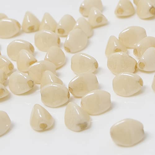 Glasperlen Pinch Beads 5x3mm 55 St. Perlen Alabaster-Beige Bastelperlen zur Schmuckherstellung Glasperlen Pinch Beads 5x3mm 55 St. Perlen Alabaster-Beige Bastelperlen zur Schmuckherstellung von Schmuck-Traumwelt